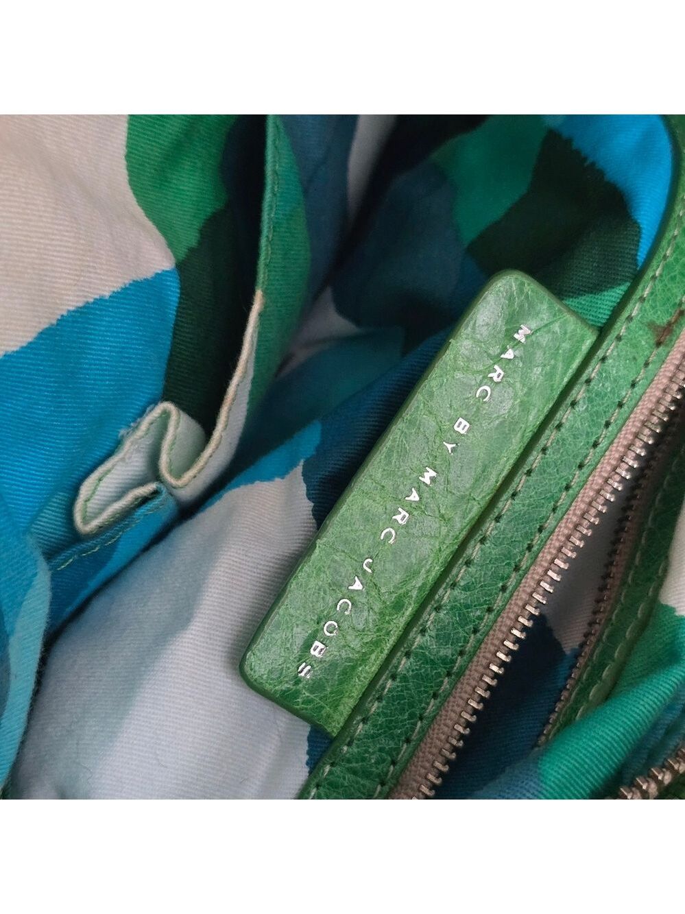 Marc by Marc Jacobs XL Green Leather Hobo Shoulder Bag - Picture 8 of 12